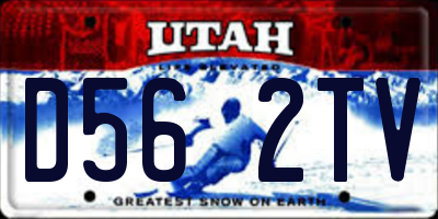 UT license plate D562TV
