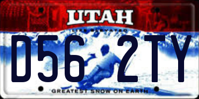 UT license plate D562TY