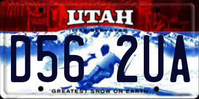 UT license plate D562UA