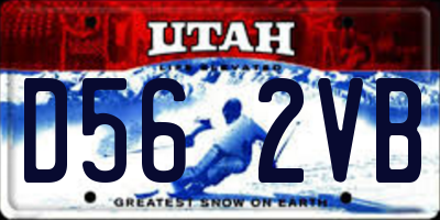UT license plate D562VB