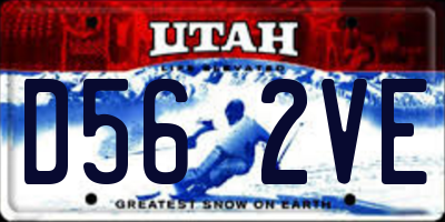 UT license plate D562VE