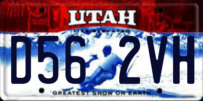 UT license plate D562VH