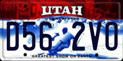 UT license plate D562VO