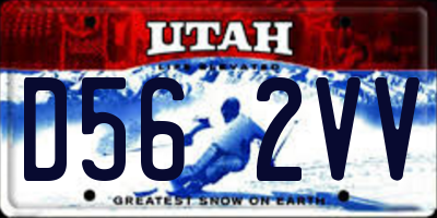 UT license plate D562VV