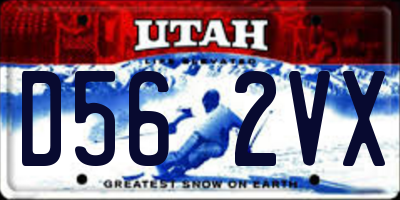 UT license plate D562VX