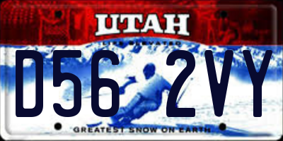 UT license plate D562VY