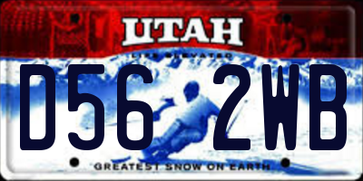 UT license plate D562WB