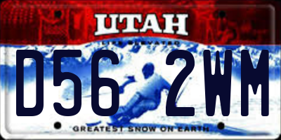 UT license plate D562WM