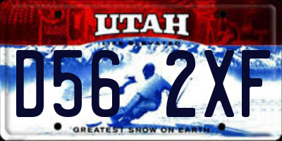 UT license plate D562XF