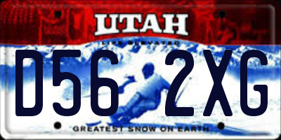 UT license plate D562XG