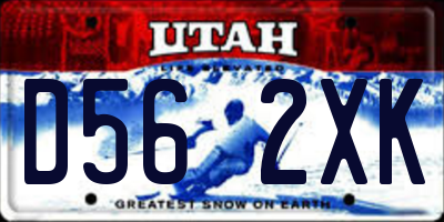 UT license plate D562XK