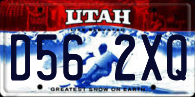 UT license plate D562XQ