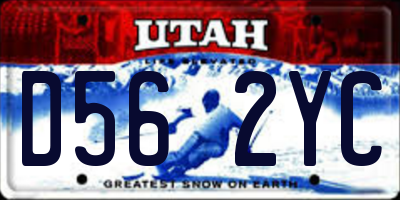 UT license plate D562YC