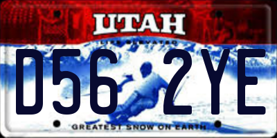 UT license plate D562YE