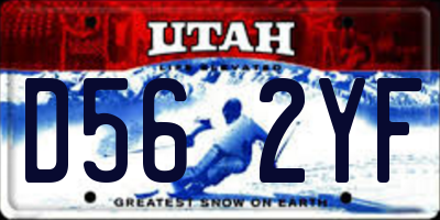 UT license plate D562YF