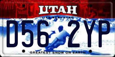 UT license plate D562YP