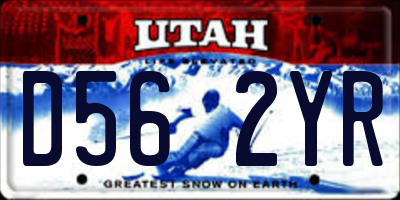UT license plate D562YR