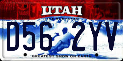 UT license plate D562YV