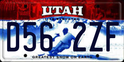 UT license plate D562ZF