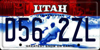 UT license plate D562ZL