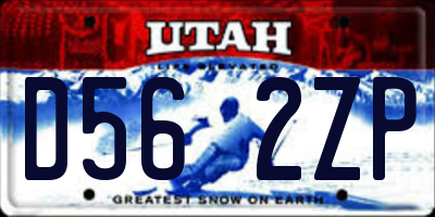 UT license plate D562ZP