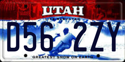 UT license plate D562ZY