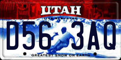 UT license plate D563AQ