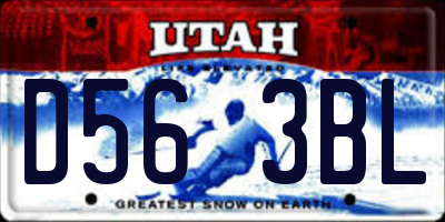 UT license plate D563BL