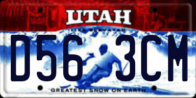 UT license plate D563CM