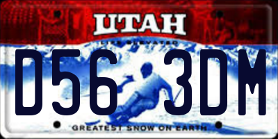 UT license plate D563DM