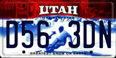 UT license plate D563DN