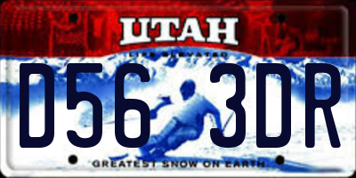 UT license plate D563DR