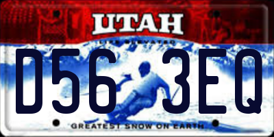 UT license plate D563EQ