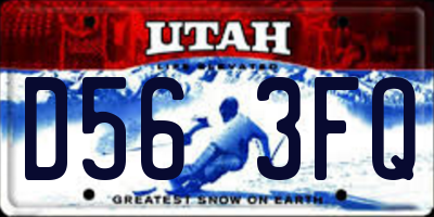 UT license plate D563FQ