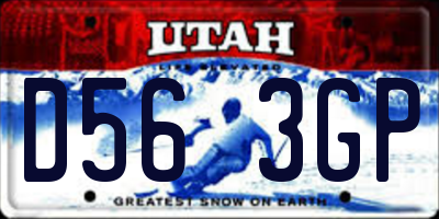 UT license plate D563GP