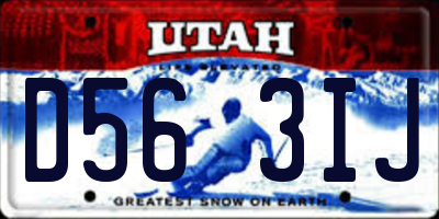 UT license plate D563IJ