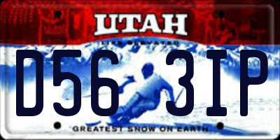 UT license plate D563IP