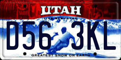 UT license plate D563KL