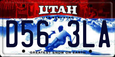 UT license plate D563LA