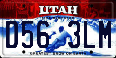 UT license plate D563LM