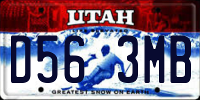 UT license plate D563MB