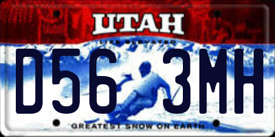 UT license plate D563MH