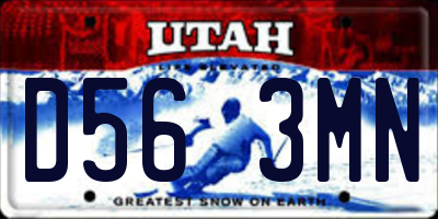 UT license plate D563MN