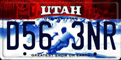 UT license plate D563NR