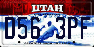 UT license plate D563PF