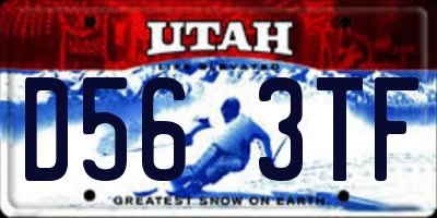 UT license plate D563TF