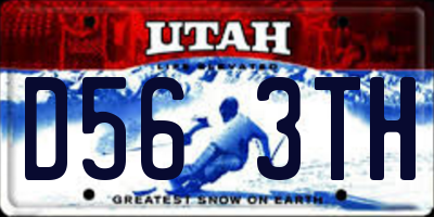 UT license plate D563TH