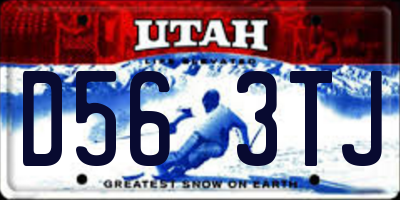 UT license plate D563TJ