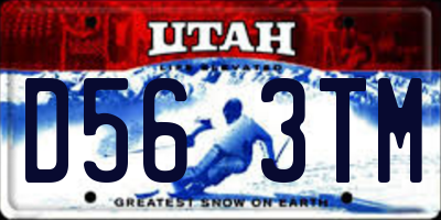 UT license plate D563TM