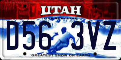 UT license plate D563VZ